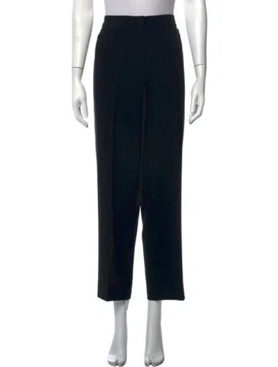 Pre-owned St. John Caviar Straight Leg Pants In Black