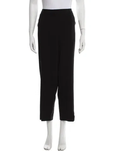 Pre-owned St. John Caviar Straight Leg Pants In Black