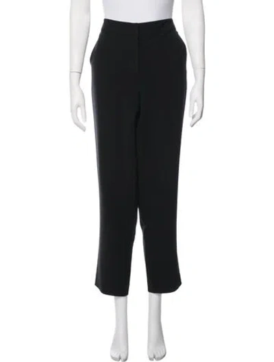 Pre-owned St. John Caviar Straight Leg Pants In Black