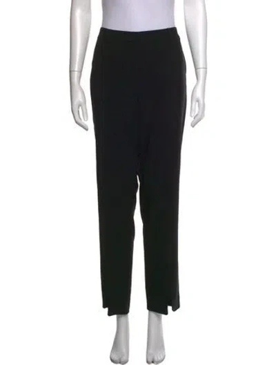 Pre-owned St. John Caviar Straight Leg Pants In Black