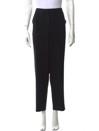 Pre-owned St. John Caviar Straight Leg Pants In Black