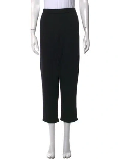 Pre-owned St. John Caviar Straight Leg Pants In Black
