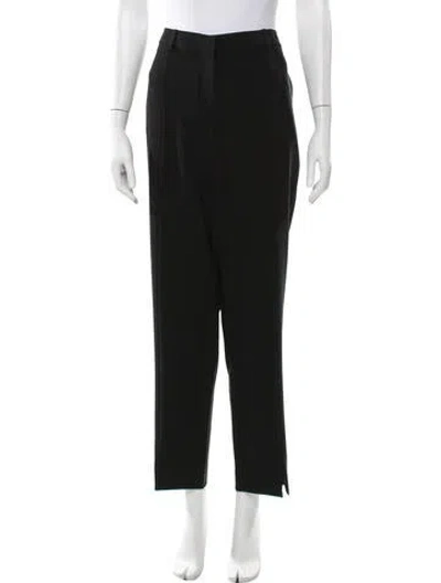 Pre-owned St. John Caviar Straight Leg Pants In Black