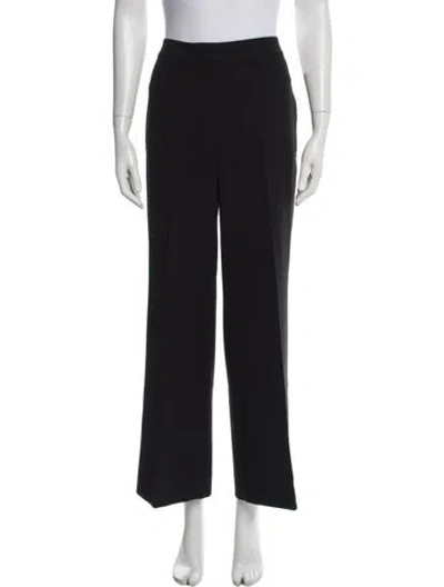 Pre-owned St. John Caviar Straight Leg Pants In Black