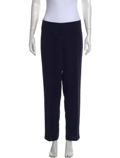 Pre-owned St. John Caviar Straight Leg Pants In Black