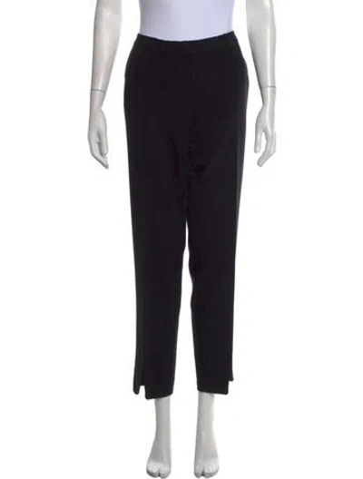 Pre-owned St. John Caviar Straight Leg Pants In Black