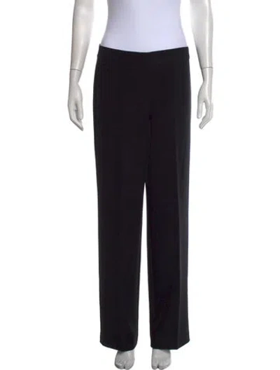 Pre-owned St. John Caviar Straight Leg Pants In Black