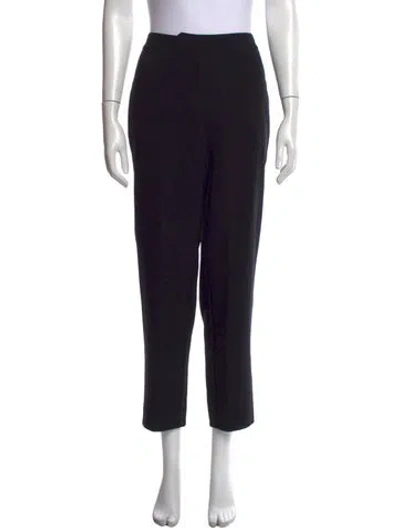 Pre-owned St. John Caviar Straight Leg Pants In Black