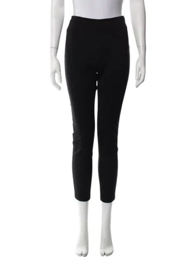 Pre-owned St. John Caviar Straight Leg Pants In Black
