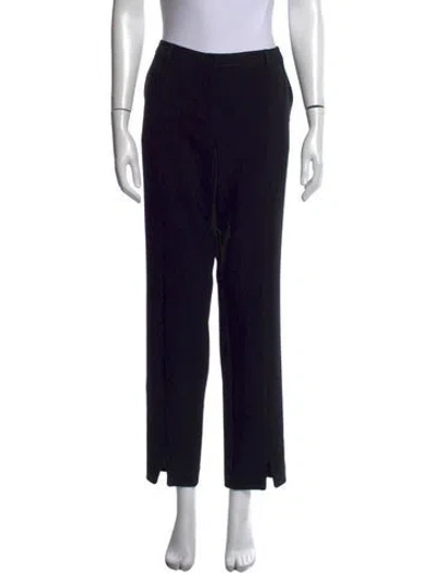 Pre-owned St. John Caviar Straight Leg Pants In Black