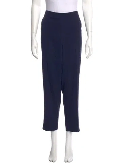 Pre-owned St. John Caviar Straight Leg Pants In Blue