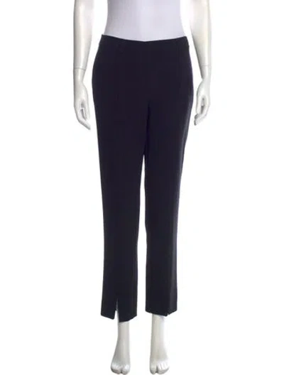 Pre-owned St. John Caviar Straight Leg Pants In Blue