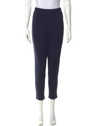 Pre-owned St. John Caviar Straight Leg Pants In Blue