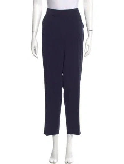 Pre-owned St. John Caviar Straight Leg Pants In Blue