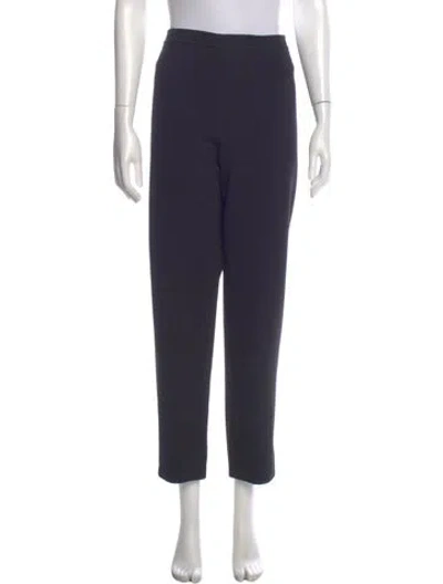 Pre-owned St. John Caviar Straight Leg Pants In Blue