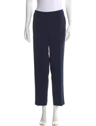 Pre-owned St. John Caviar Straight Leg Pants In Blue