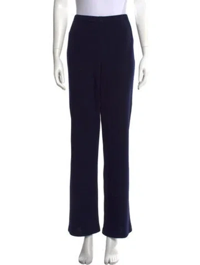 Pre-owned St. John Caviar Straight Leg Pants In Blue
