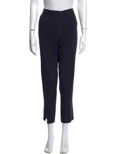 Pre-owned St. John Caviar Straight Leg Pants In Blue