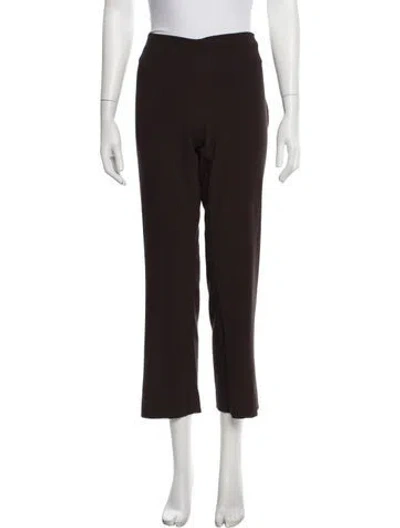 Pre-owned St. John Caviar Straight Leg Pants In Brown