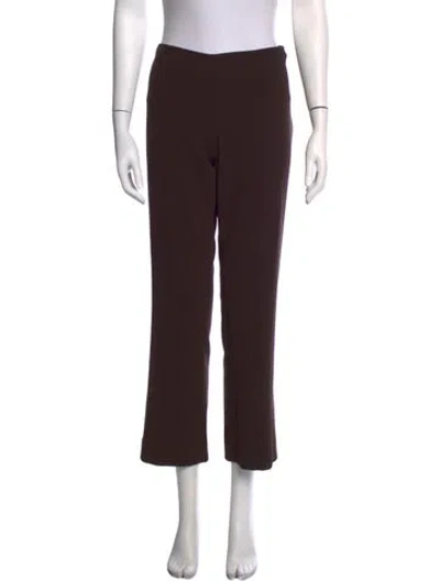 Pre-owned St. John Caviar Straight Leg Pants In Brown