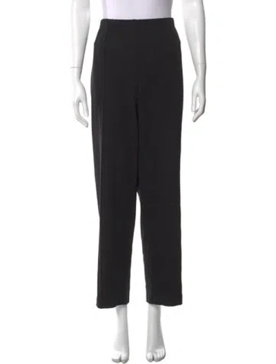 Pre-owned St. John Caviar Straight Leg Pants In Burgundy