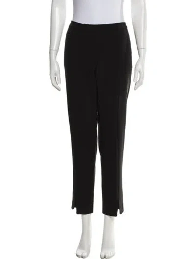 Pre-owned St. John Caviar Straight Leg Pants In Gray