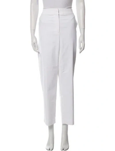 Pre-owned St. John Caviar Straight Leg Pants In White
