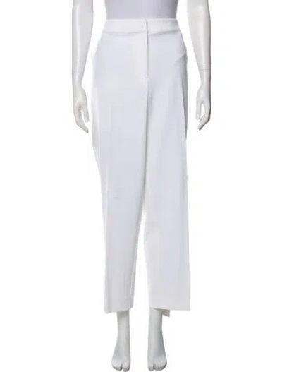 Pre-owned St. John Caviar Straight Leg Pants In White