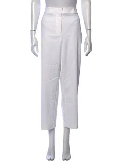Pre-owned St. John Caviar Straight Leg Pants In White
