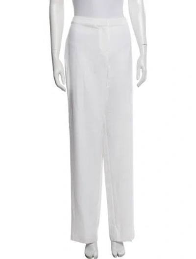 Pre-owned St. John Caviar Straight Leg Pants In White