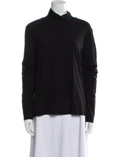 Pre-owned St. John Caviar Turtleneck Long Sleeve Sweatshirt In Multi