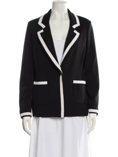 Pre-owned St. John Caviar Vintage Wool Sweater In Black