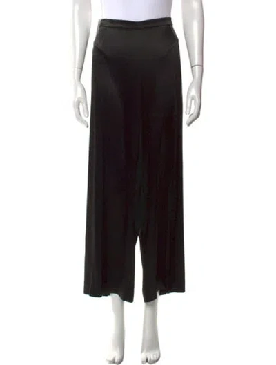 Pre-owned St. John Caviar Wide Leg Pants In Black