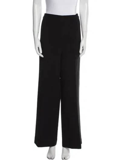 Pre-owned St. John Caviar Wide Leg Pants In Black