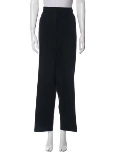 Pre-owned St. John Caviar Wide Leg Pants In Black