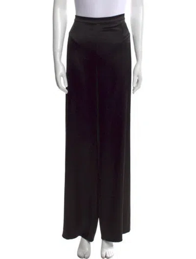 Pre-owned St. John Caviar Wide Leg Pants In Black