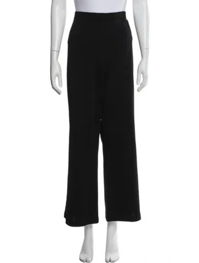 Pre-owned St. John Caviar Wide Leg Pants In Black