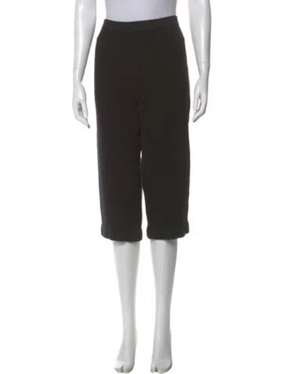 Pre-owned St. John Caviar Wide Leg Pants In Black