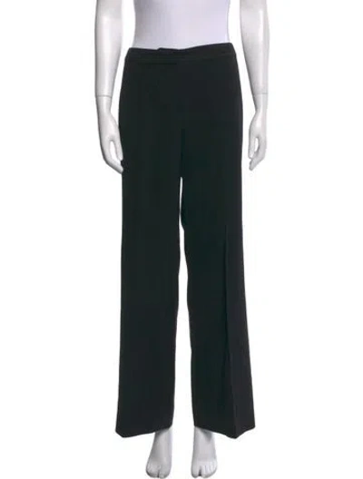 Pre-owned St. John Caviar Wide Leg Pants In Black