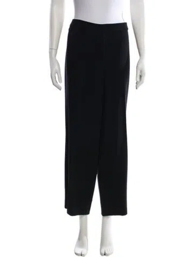 Pre-owned St. John Caviar Wide Leg Pants In Black