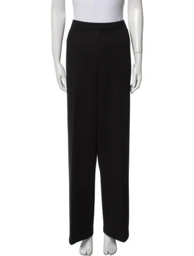 Pre-owned St. John Caviar Wide Leg Pants In Black