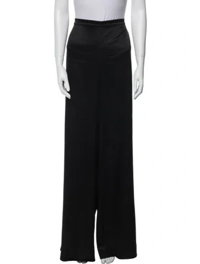 Pre-owned St. John Caviar Wide Leg Pants In Black