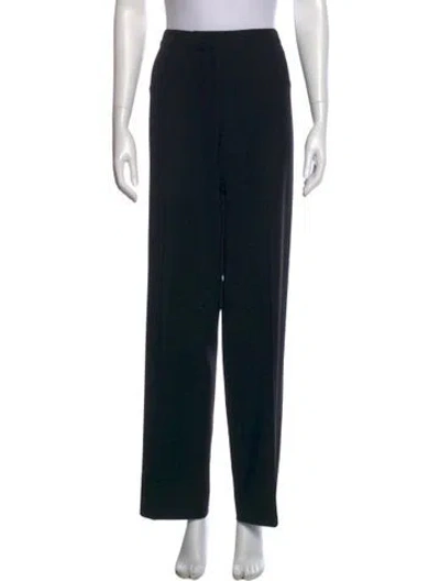 Pre-owned St. John Caviar Wide Leg Pants In Black