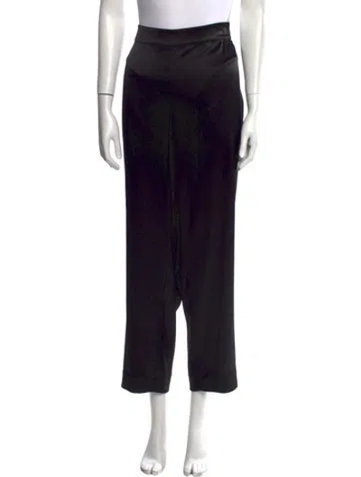 Pre-owned St. John Caviar Wide Leg Pants In Black