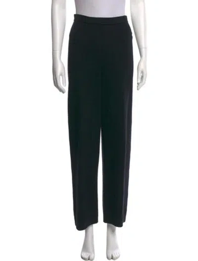 Pre-owned St. John Caviar Wide Leg Pants In Black