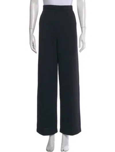 Pre-owned St. John Caviar Wide Leg Pants In Black