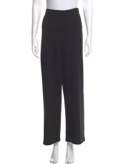 Pre-owned St. John Caviar Wide Leg Pants In Black