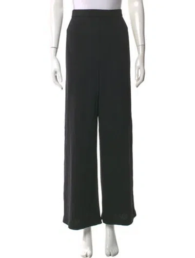 Pre-owned St. John Caviar Wide Leg Pants In Black