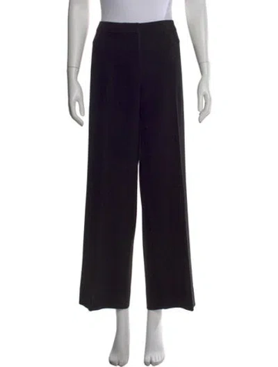 Pre-owned St. John Caviar Wide Leg Pants In Black
