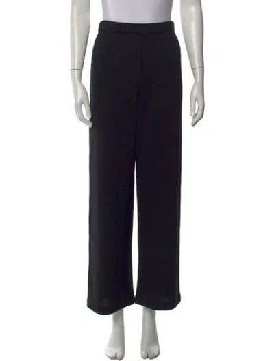 Pre-owned St. John Caviar Wide Leg Pants In Black